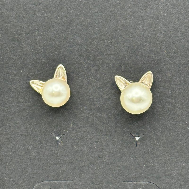 ねこ耳パールピアス/7mmパール | ジュエリー春日