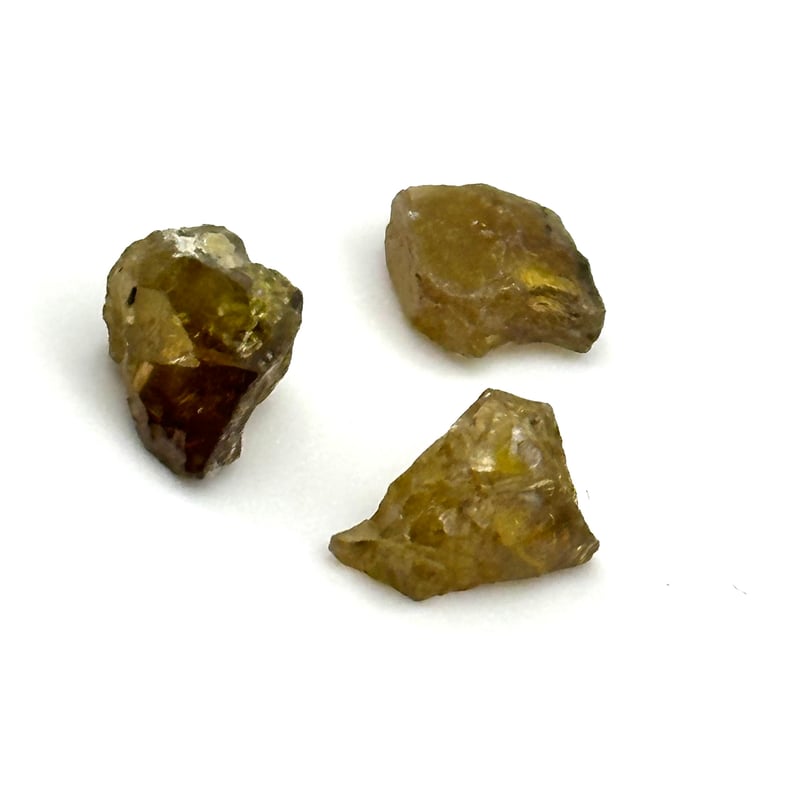 ②スフェーン原石セット｜3石 5.15ct | ジュエリー春日