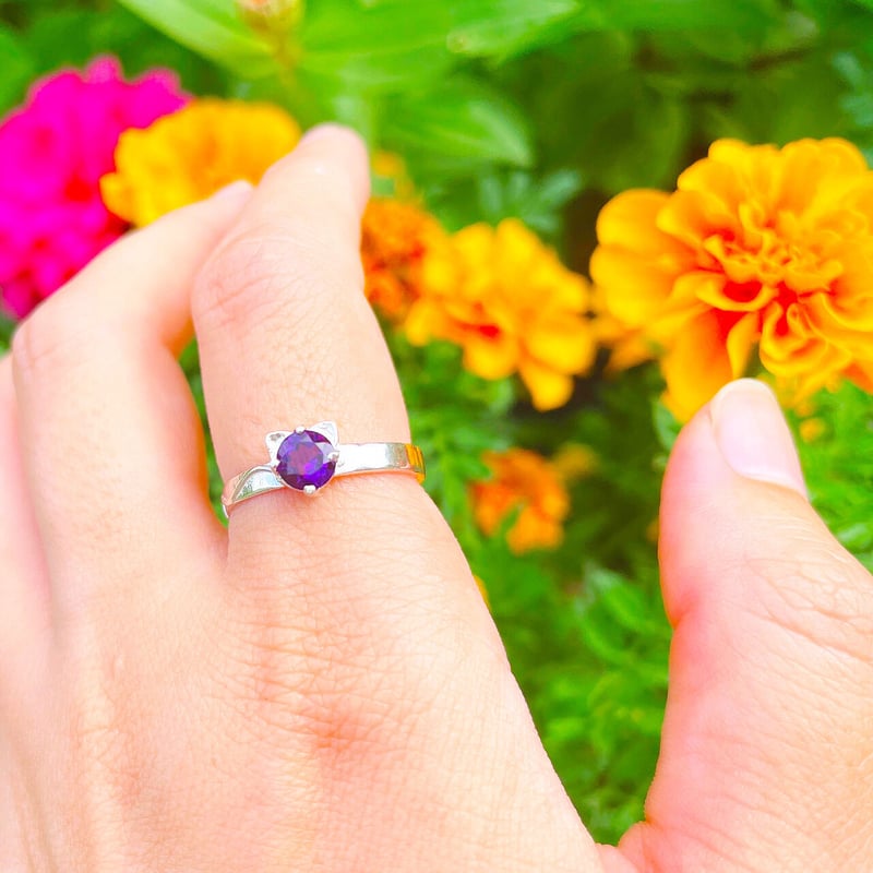 オーダーメイド】猫ちゃんリング/選べる天然石 | ジュエリー春日