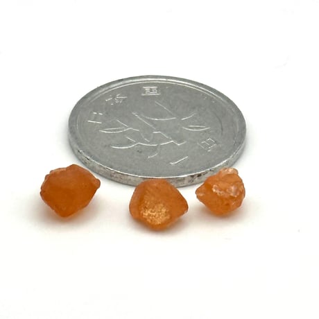 ①スペサルタイトガーネット原石セット 4.40ct