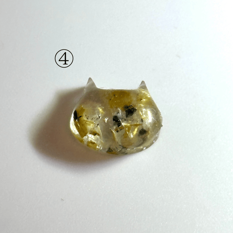 猫型リングwith太陽放射ルチル　フラワータイチンルチル　世界に一つだけのリング 猫型リングwith太陽放射ルチル フラワータイチンルチル 世界に一つだけ