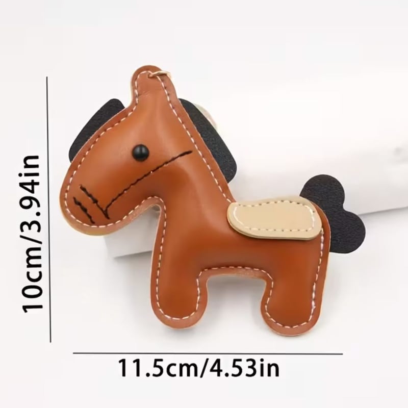 セット販売】レザー馬キーチェーン＆メタルミニホースシュー｜幸運