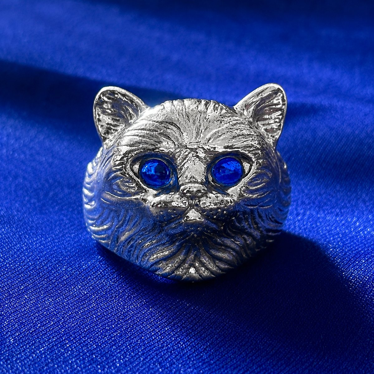猫の魔法石リング｜ブルーアイキャット・オープンリング | ジュエリー春日