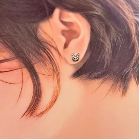 鹿ピアス｜煌めく瞳と角のジュエリー ― 奈良の神秘を、耳元に宿して