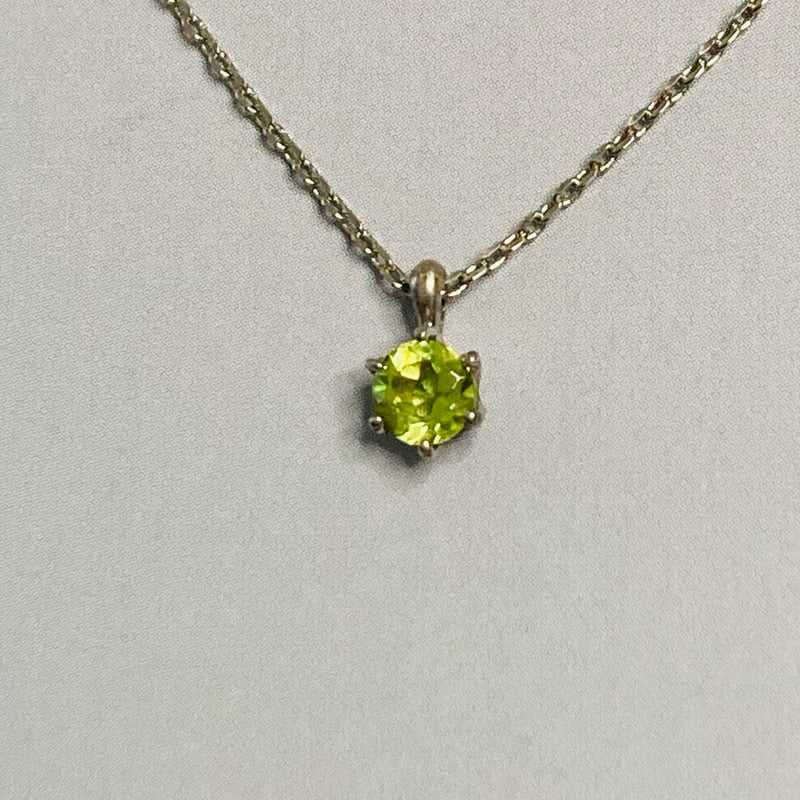 シンプル一粒ネックレス/ペリドット | ジュエリー春日