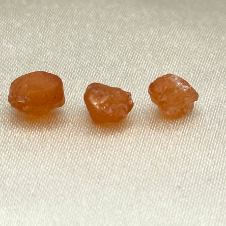 ①スペサルタイトガーネット原石セット 4.40ct