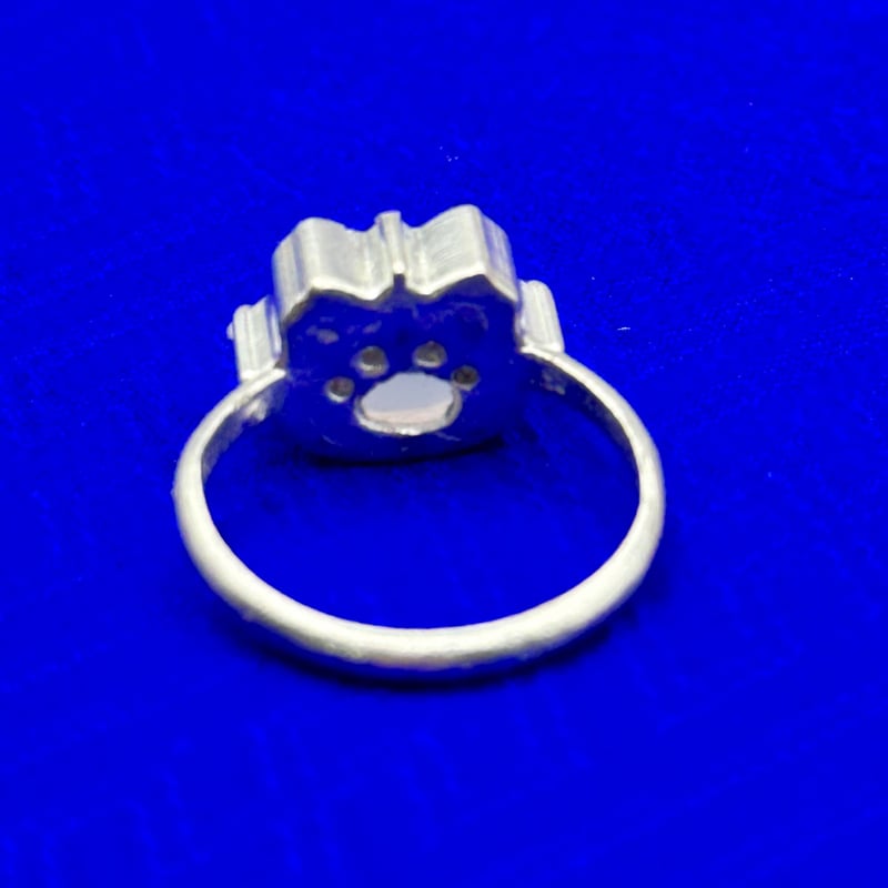 ねこの匠枠リング｜猫カット カルセドニー〈個性きらめくセッティング〉 ねこの匠枠リング｜猫カット カルセドニー〈個性きらめく