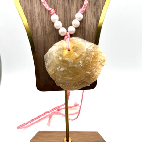 【ご依頼品】宮城県七ヶ浜桜貝天然ネックレス｜ミサンガ編み