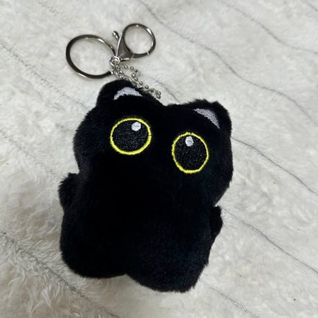ふわもこ黒猫ぬいぐるみキーホルダー｜選べる各種シリーズ