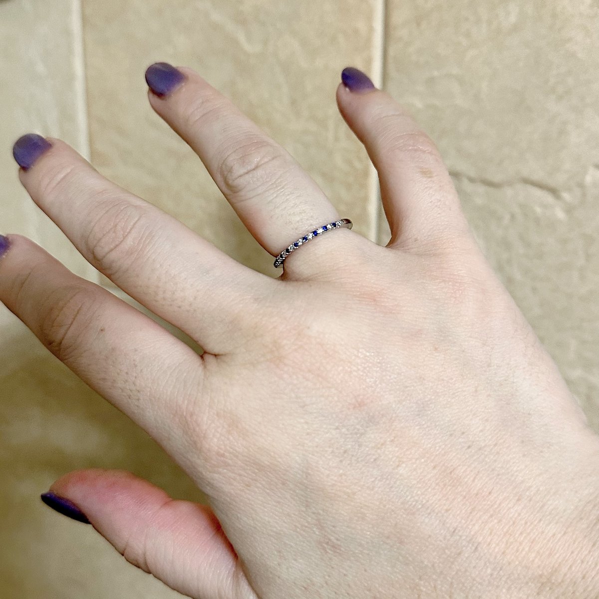 ブルーサファイア ハーフエタニティリング｜青の輝きが彩るシルバー925