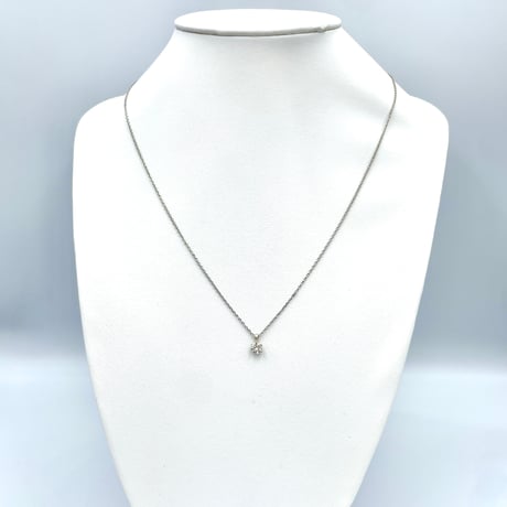 シンプル1粒ネックレス｜キュービックジルコニア