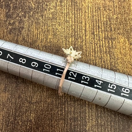 【真鍮製】リングの空枠 ｜花の石座