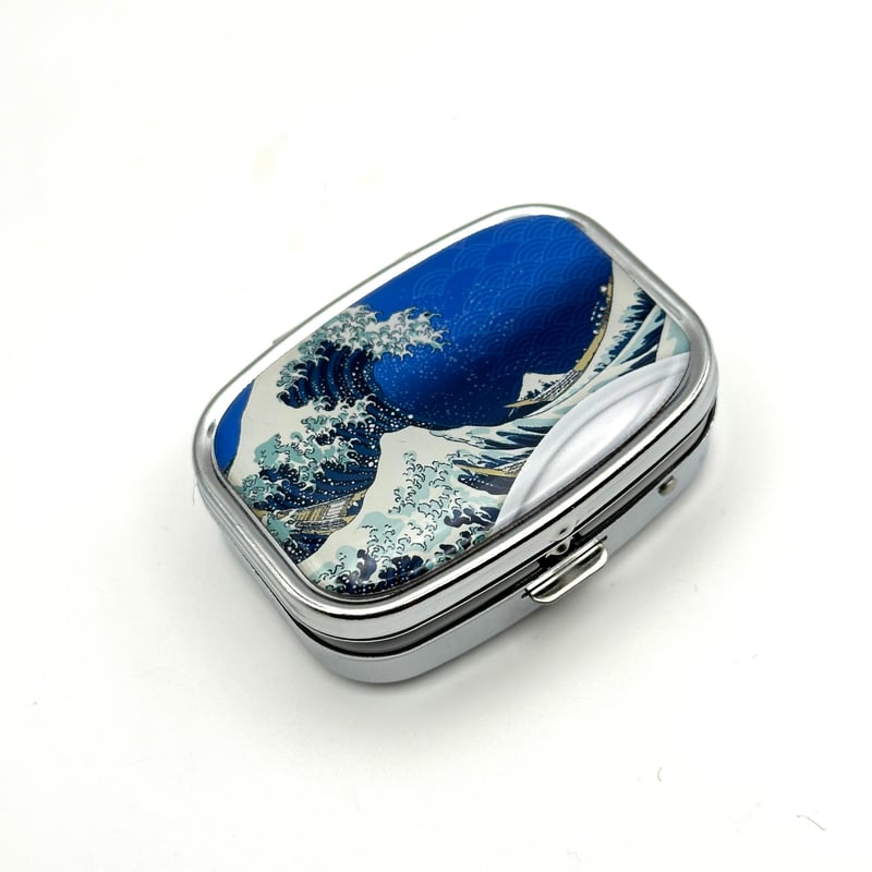 葛飾北斎ピルケース 薬ケース｜富嶽三十六景 神奈川沖浪裏