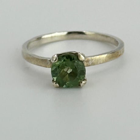 一粒 華奢リング/グリーンアパタイト0.77ct