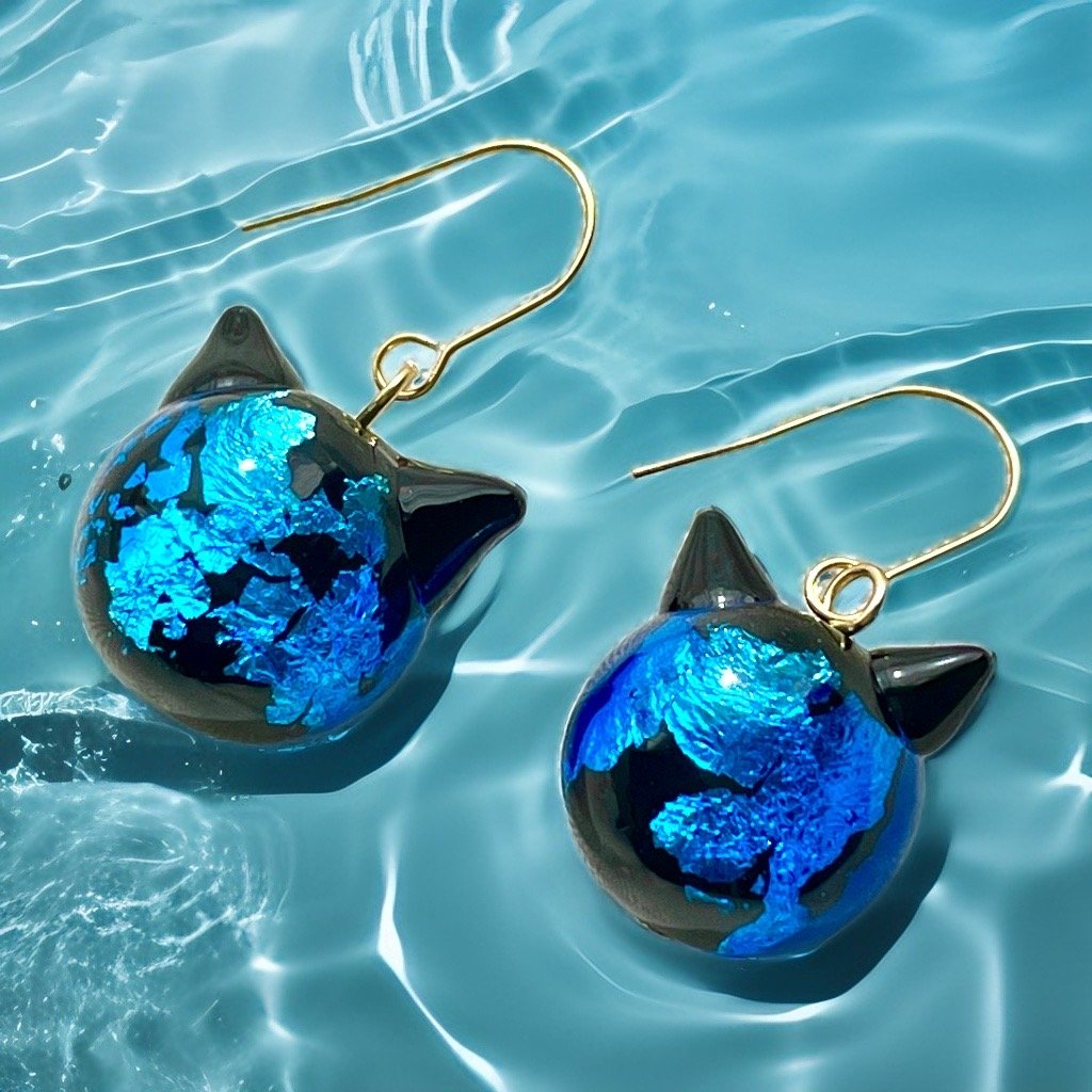 テニスボールゆらゆら猫ピアス テニスボールゆらゆら猫ピアス テニスボールゆらゆら猫ピアス テニス