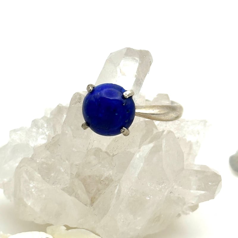 サイズ変更可】猫ちゃんリング/ラピスラズリ 10号