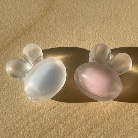 うさぎのビーズ（横穴） 10個セット