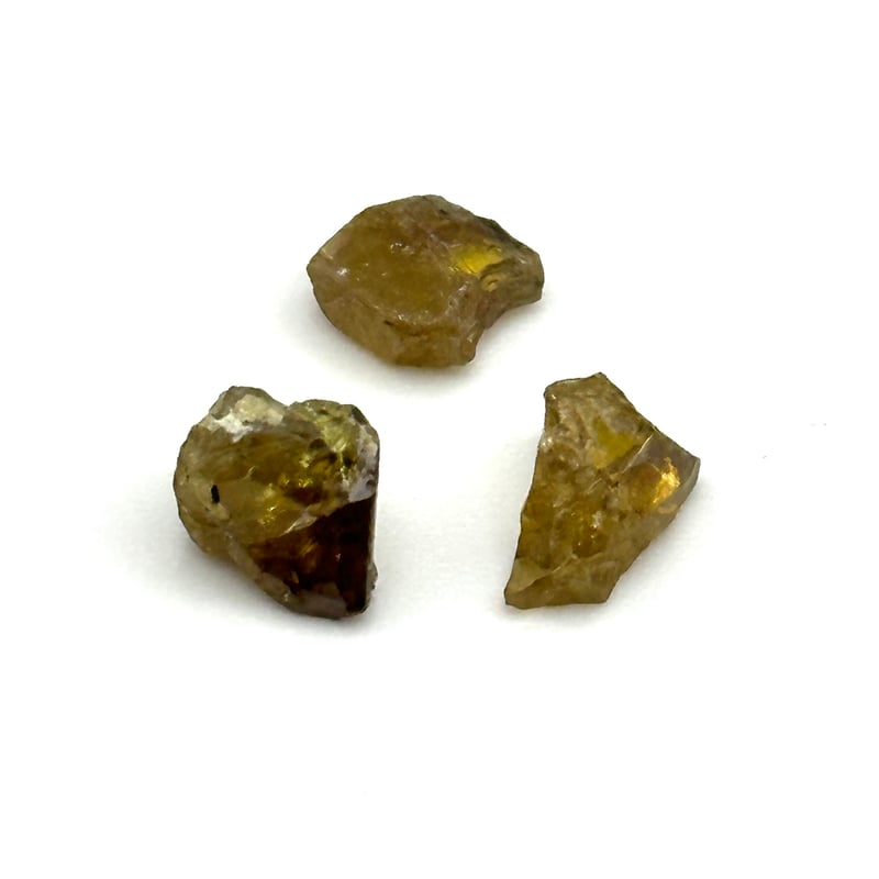 天然石 スフェーン 結晶 原石 (201)　鉱物 鉱石 標本 置物 ②スフェーン原石セット｜3石 5.15ct | ジュエリー春日