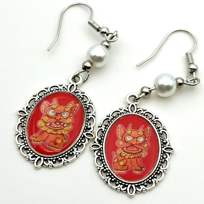 【ザビちゃん】【原画肉筆】シーサーペア ザビちゃん】【原画肉筆】シーサーペア ザビちゃん】【原画肉筆