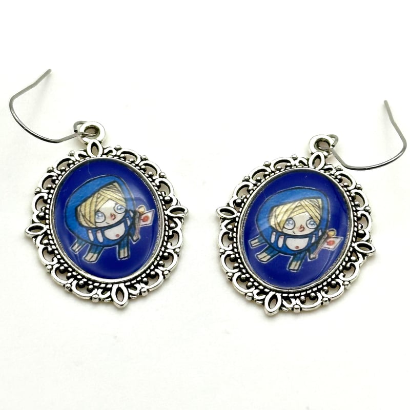 保守派の推し活に｜現代画家ザビちゃんコラボ《日本国旗 青ダルマ