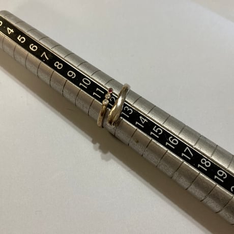 【大人気商品】ルビー スネークリング/サイズフリー