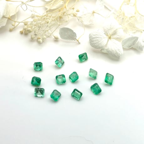 【5月誕生石】エメラルドルースセット｜12粒3.5ct