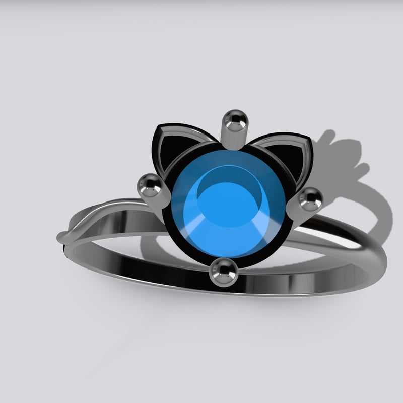 STLデータ】猫ちゃんリング11号/線形細い | ジュエリー春日