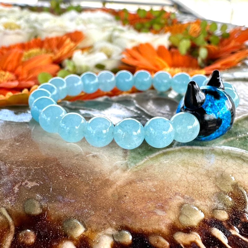 ホタルガラスのブレスレット（アクアブルー） 【公式通販】