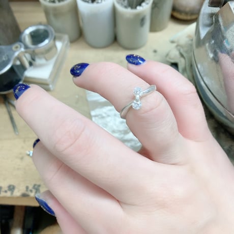 二粒リング「絆」/エシカルジュエリー