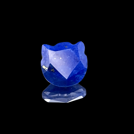 【有名研磨師NOBU氏作】猫ちゃんカット ラピスラズリ 天然石ルース /7.5mm×8.0mm