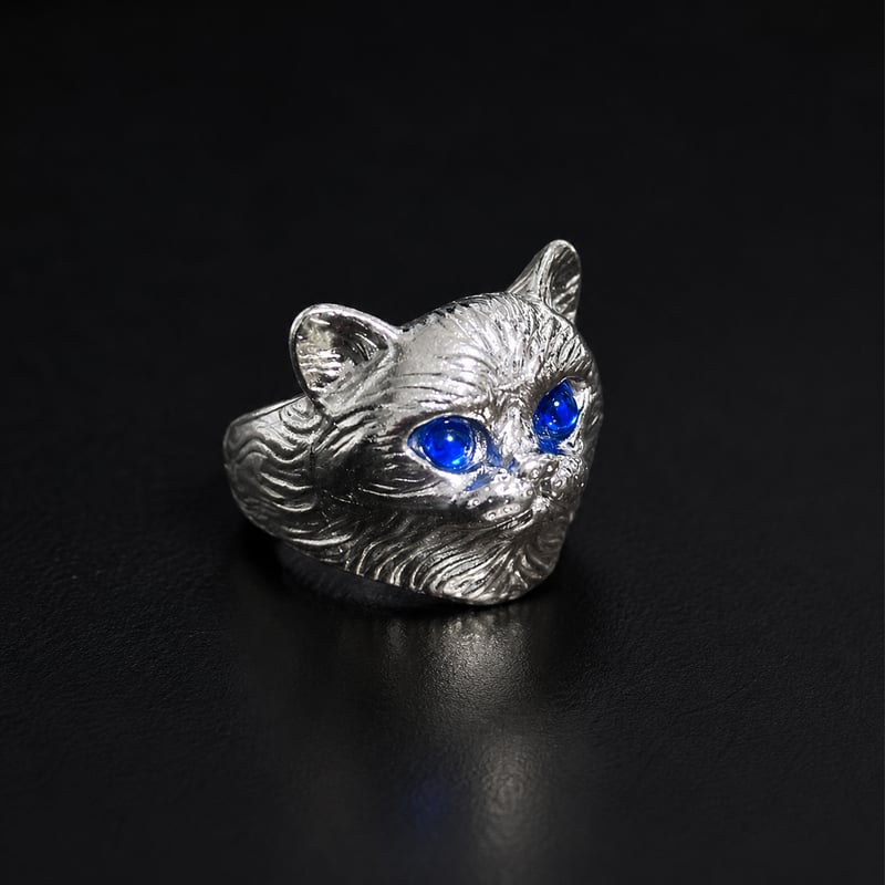 猫の魔法石リング｜ブルーアイキャット・オープンリング | ジュエリー春日
