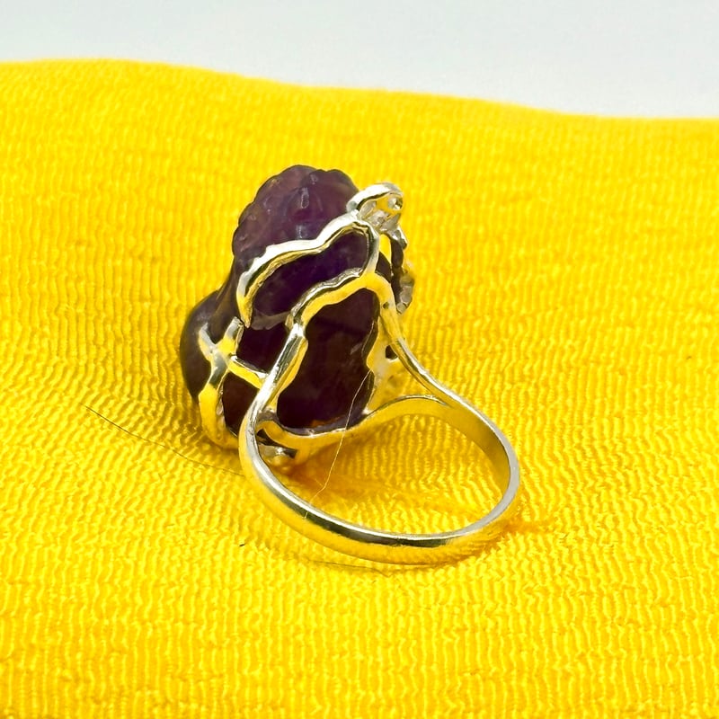 アメジスト貔貅（ひきゅう）リング｜天然石×金運のお守り
