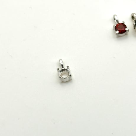 【万能空枠】一粒ネックレスペンダントトップ空枠 シルバー925