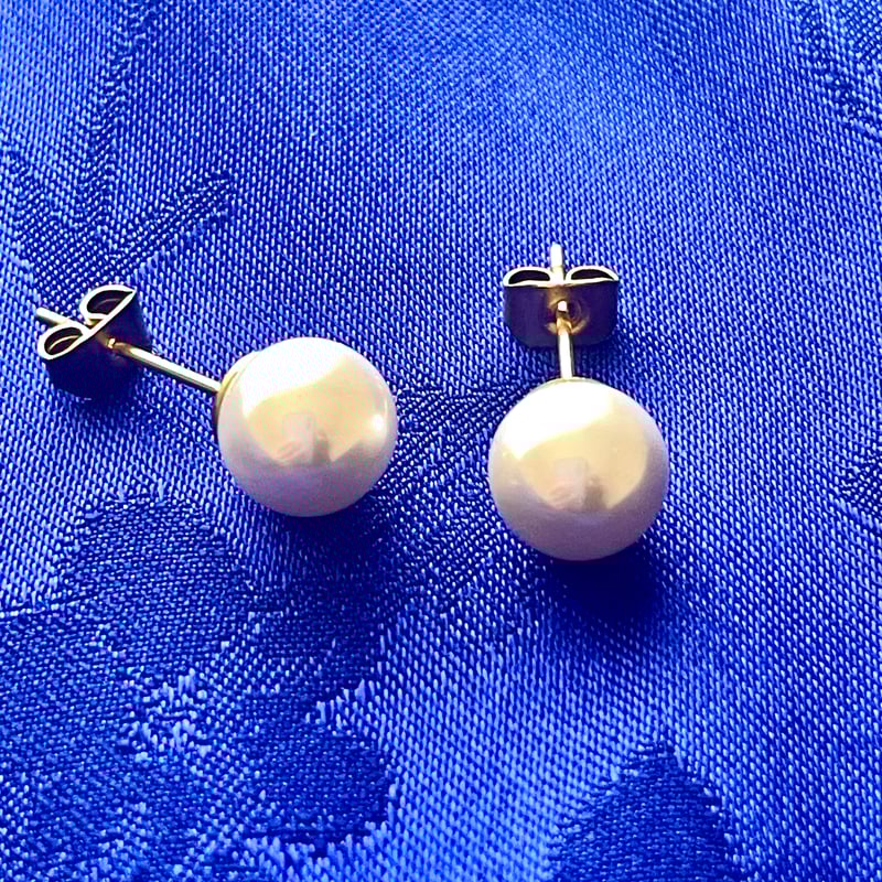 一粒パールピアス 8mm｜淡水真珠が輝く上品アクセサリー