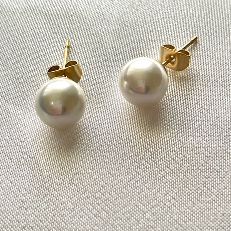 一粒パールピアス 8mm｜淡水真珠が輝く上品アクセサリー