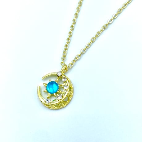 月と太陽のお守りネックレス【再販】