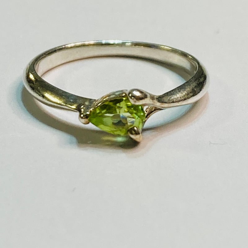 イタリアビンテージSV925 天然石ペリドットシンプルデザインブレスレット