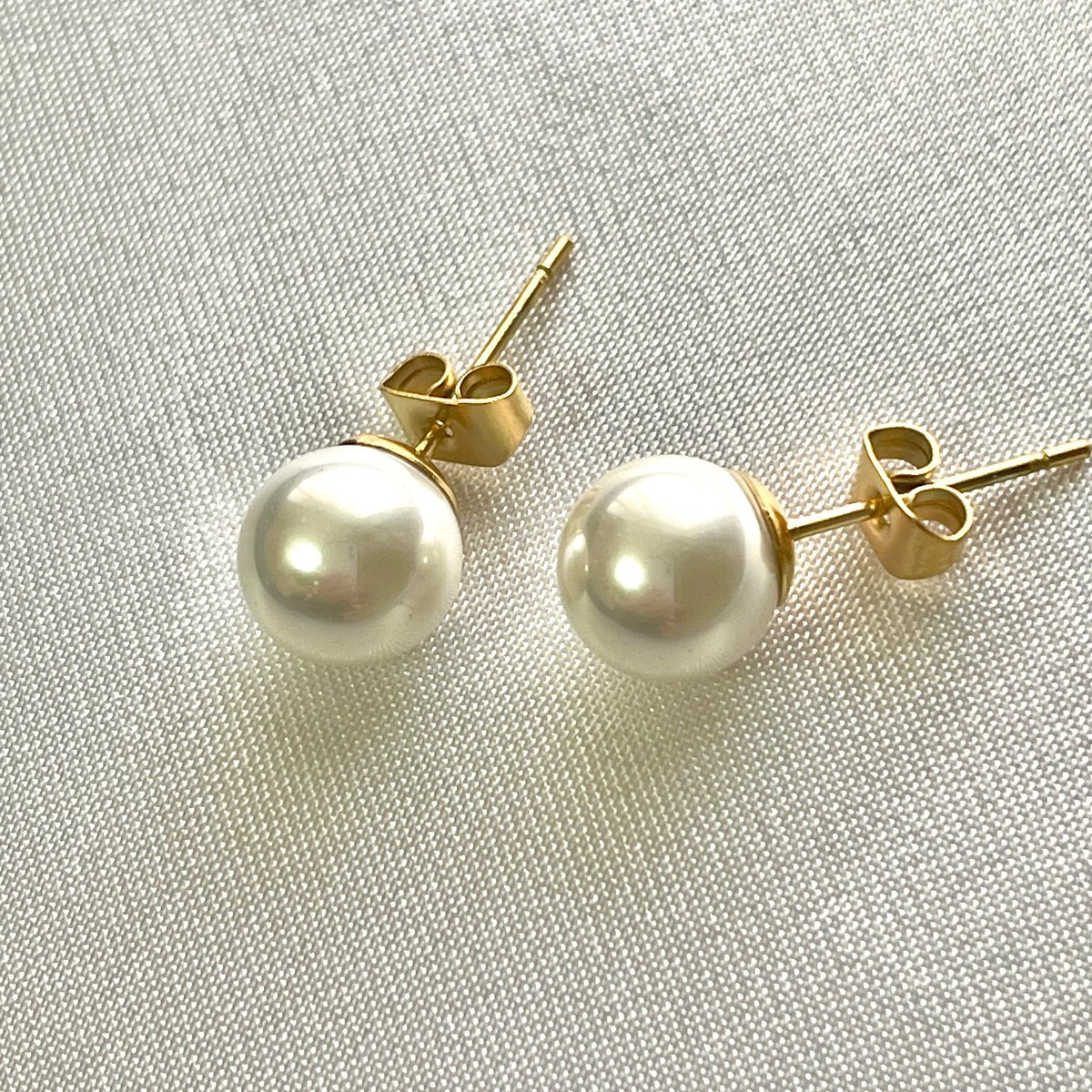 一粒パールピアス 8mm｜淡水真珠が輝く上品アクセサリー