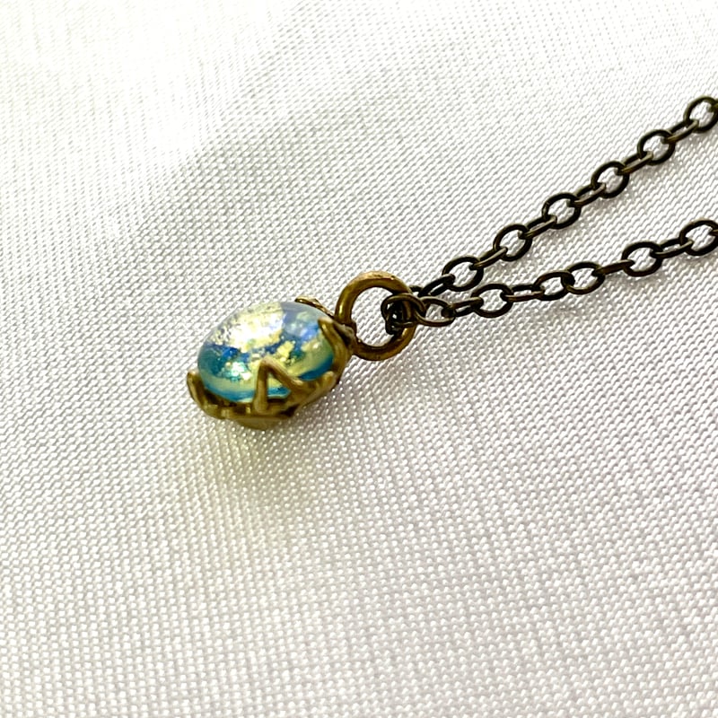 チェコガラス】光を抱く6mmネックレス〈アンティーク風〉 | ジュエリー春日