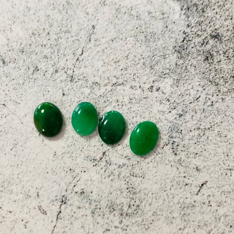 ヒスイ4石セット オーバル