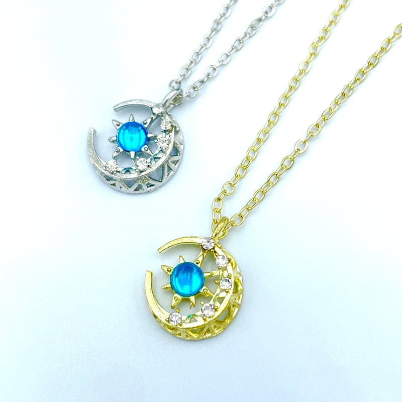 月と太陽のお守りネックレス | ジュエリー春日