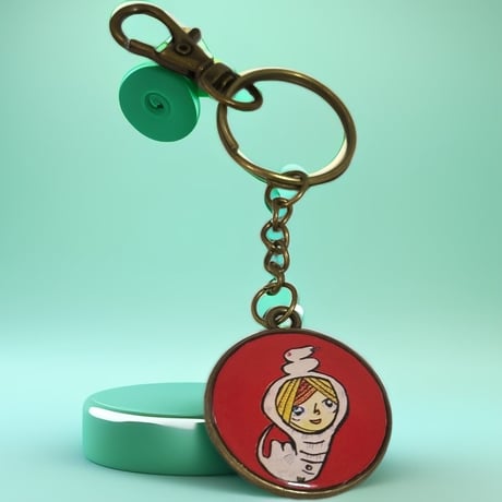 両面キーホルダー ザビちゃん×《白蛇》コラボキーホルダー
