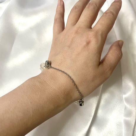 マグネットブレスレットの落下防止チェーン装着