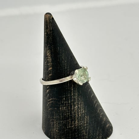 一粒 華奢リング/グリーンベリル0.76ct
