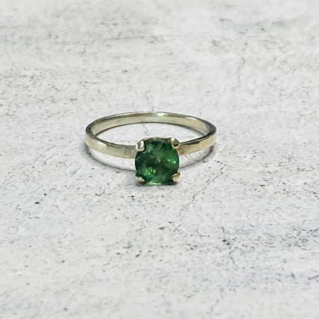 一粒 華奢リング/グリーンアパタイト0.77ct