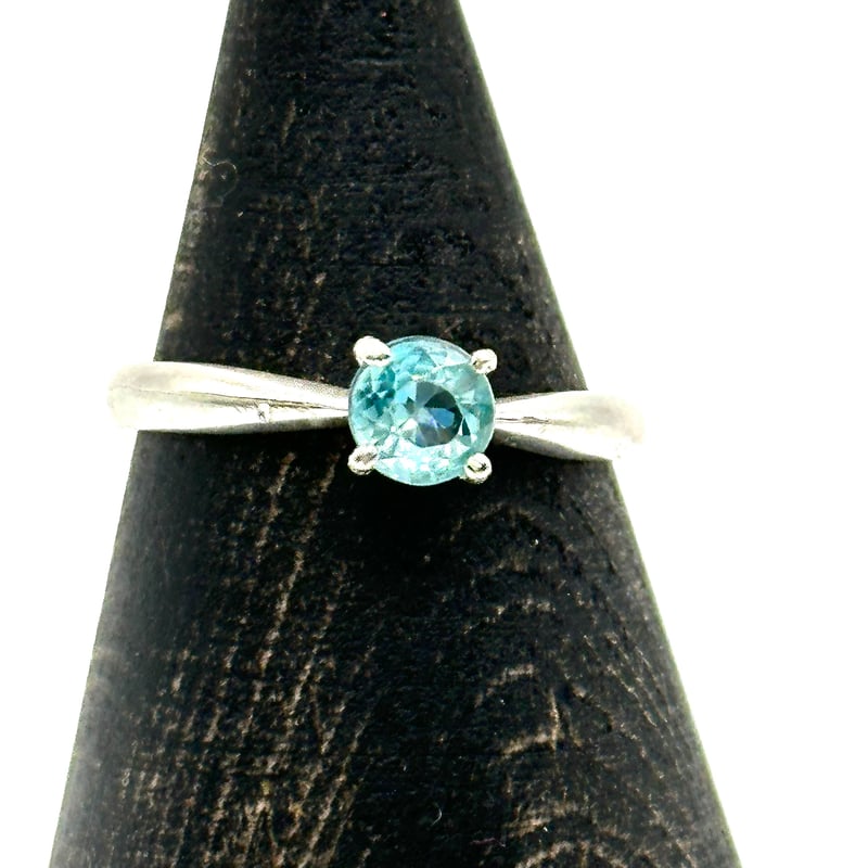 ブルージルコン リング ブルージルコン ダイヤモンドリング ZI 5.85ct D 0.54ct Pt900