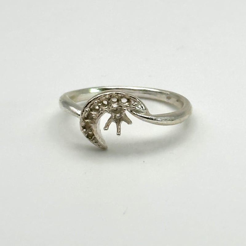 月と太陽】リング空枠 シルバー925 | ジュエリー春日