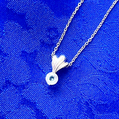 【3月の誕生石】アクアマリン ネックレス｜Silver925トップ×サージカルステンレスチェーン