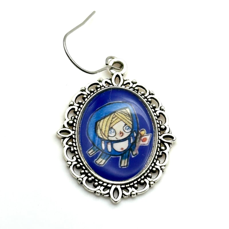 保守派の推し活に｜現代画家ザビちゃんコラボ《日本国旗 青ダルマ