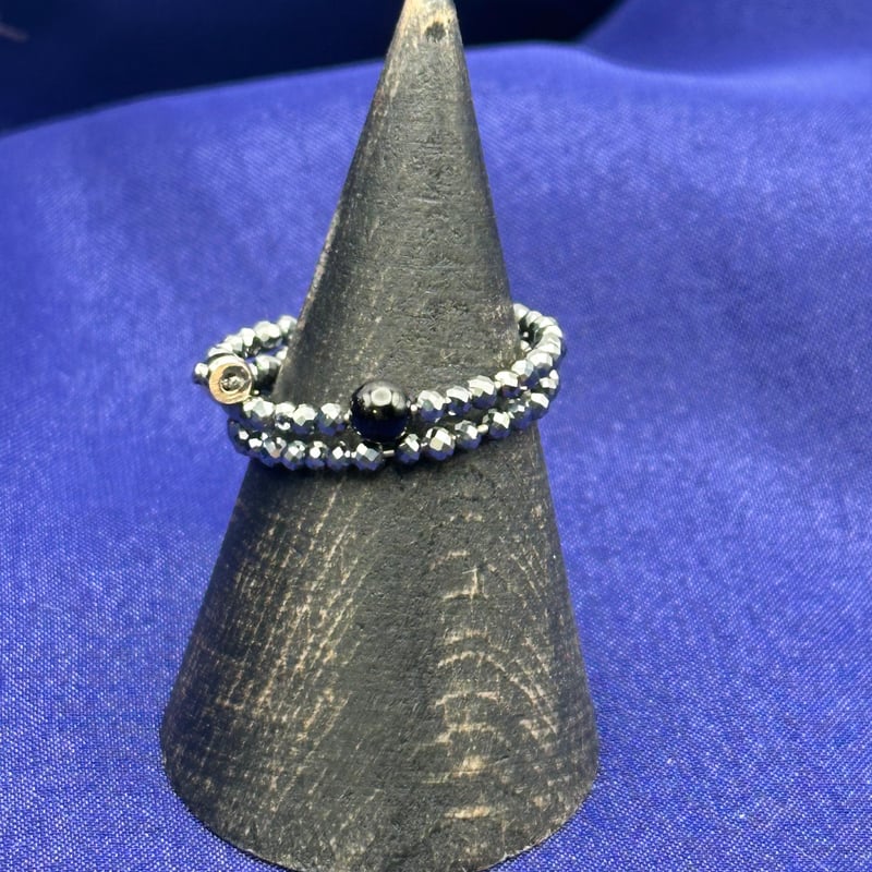 テラヘルツスターカット形状記憶リング｜フリーサイズ天然石